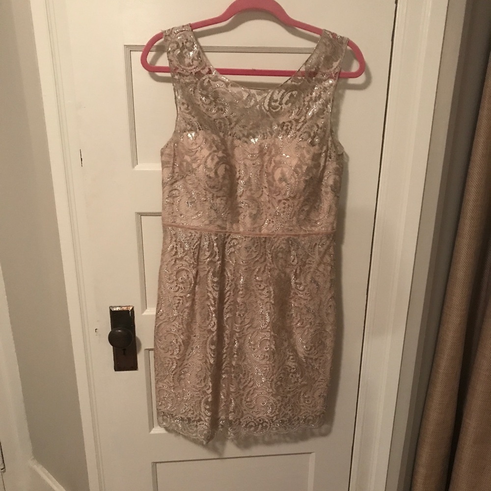 BHLDN Jenny Yoo Gold Cocktail Dress